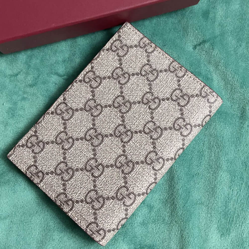 Bi-color GG card case with cat detail