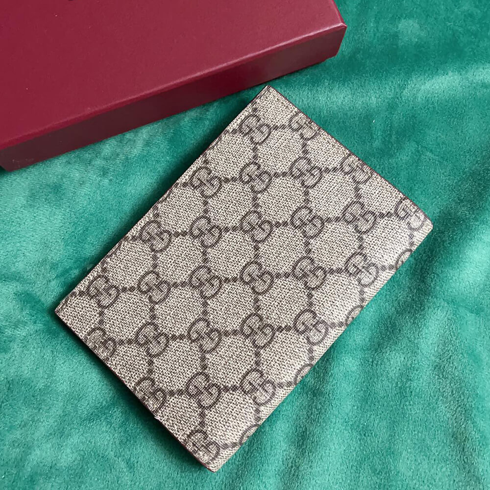 Bi-color GG card case with dog detail