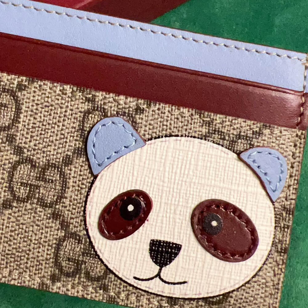 Bi-color GG card case with Panda detail