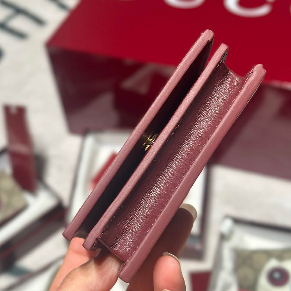 GG mini wallet with dog detail