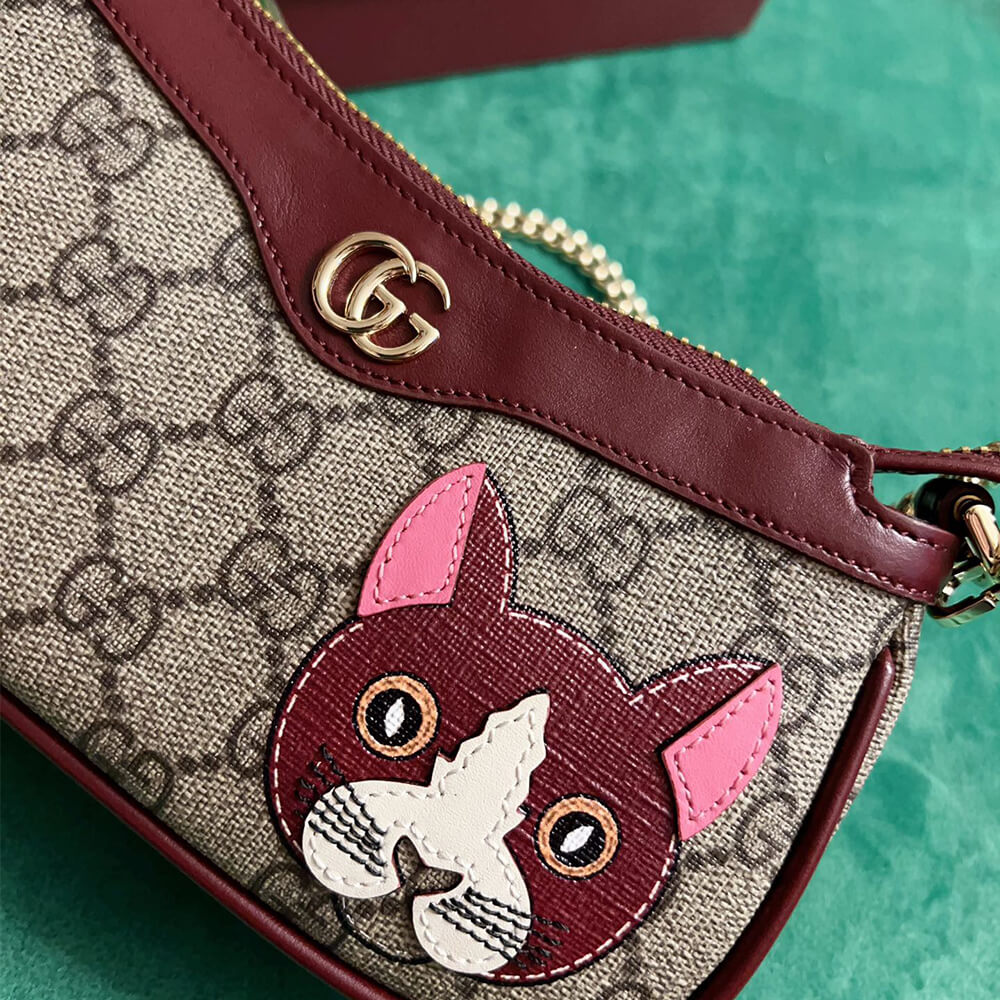 GG mini bag with cat detail