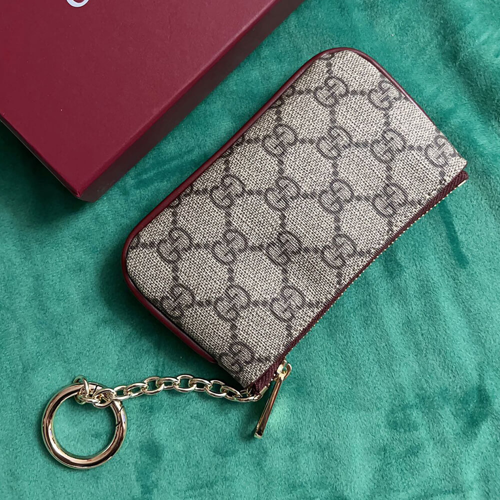 GG key case with cat detail