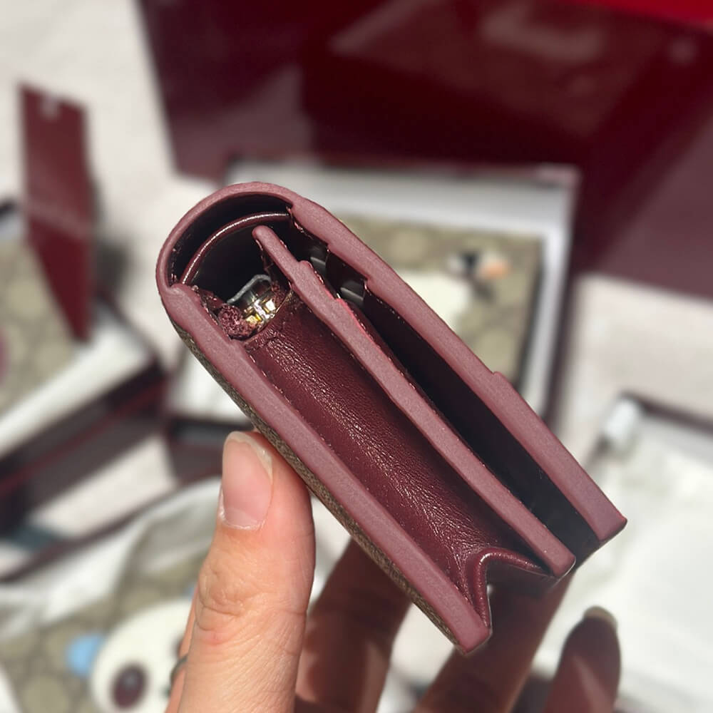 GG mini wallet with owl detail