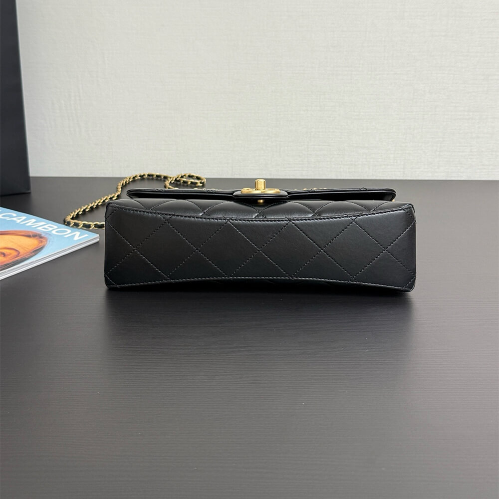 Ch**el Flap Bag With Top Handle(HIGH-END GRADE)