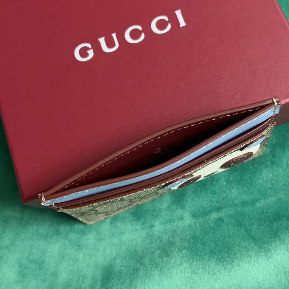 Bi-color GG card case with Panda detail
