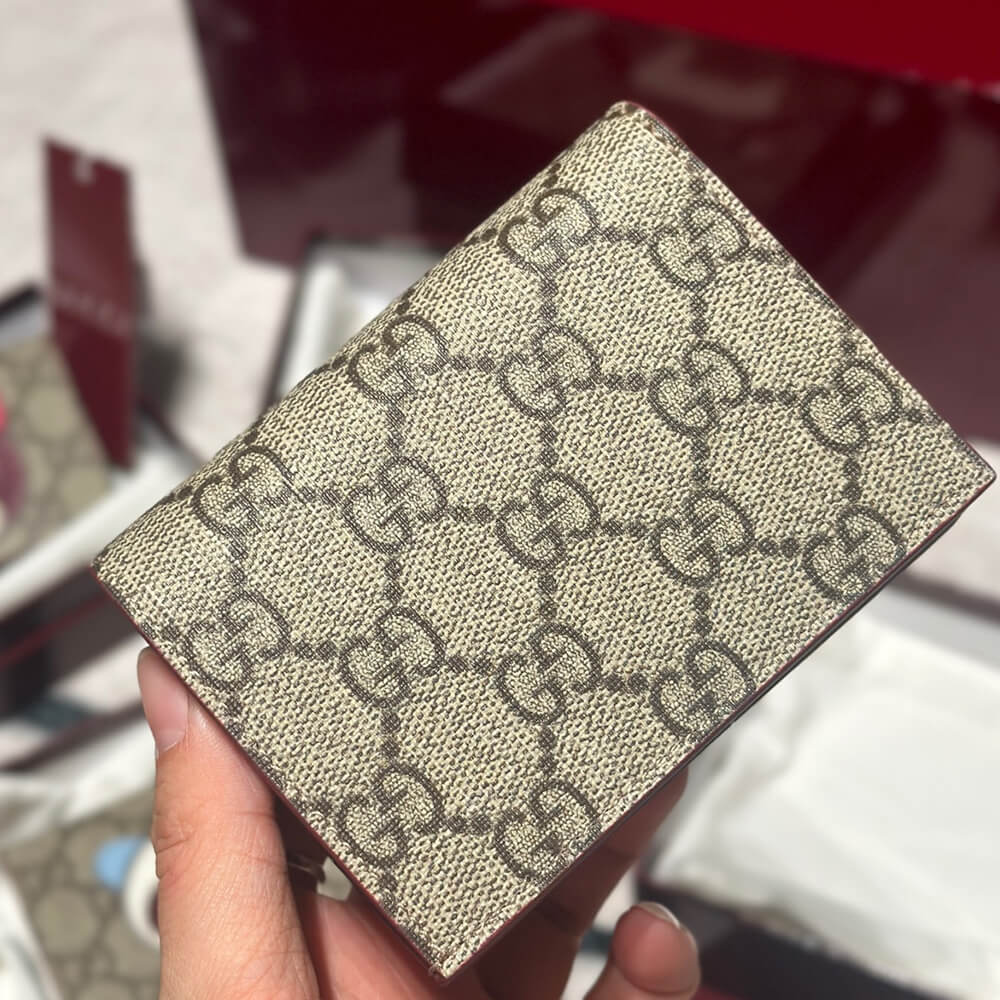 GG mini wallet with owl detail
