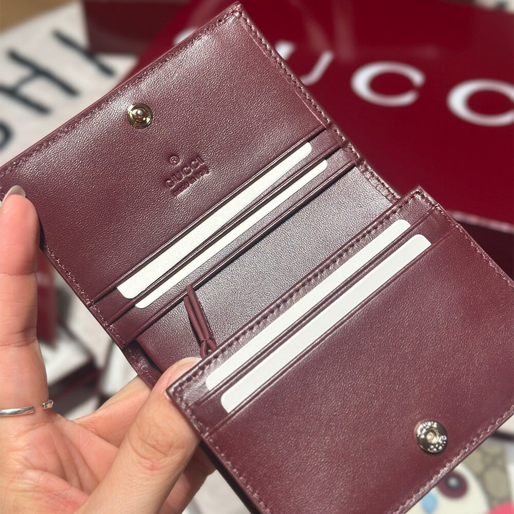 GG mini wallet with dog detail