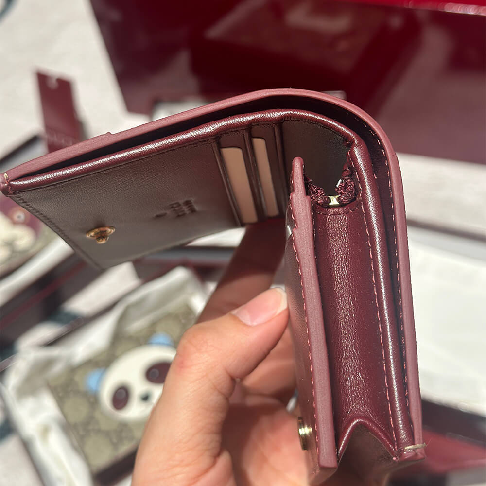 GG mini wallet with owl detail