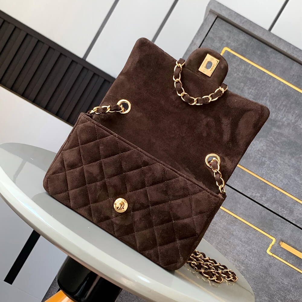Ch**el SUEDE MINI FLAP BAG(HIGH-END GRADE)