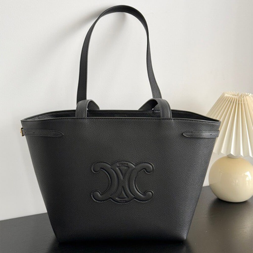 Ce1i*e SMALL CABAS ANAÏS CUIR TRIOMPHE in Grained calfskin