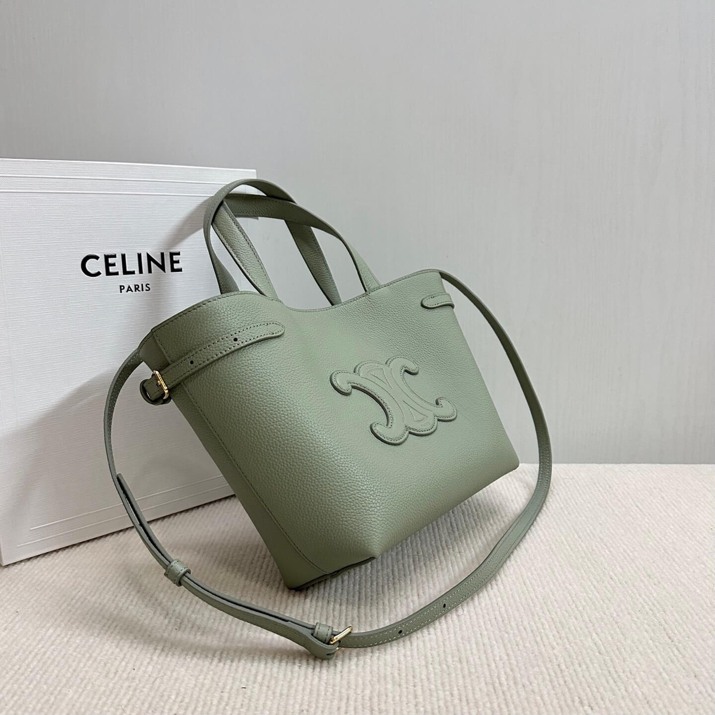 Ce1i*e MINI CABAS ANAIS CUIR TRIOMPHE in Grained calfskin