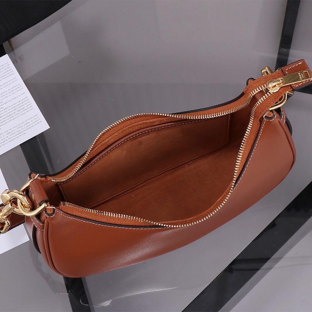 CAMILLE Medium Ava Shoulder Bag in Smooth Calfskin