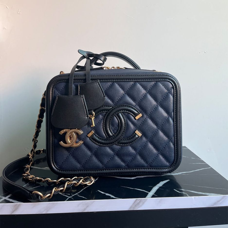 Ch**el Medium Filigree Makeup Case
