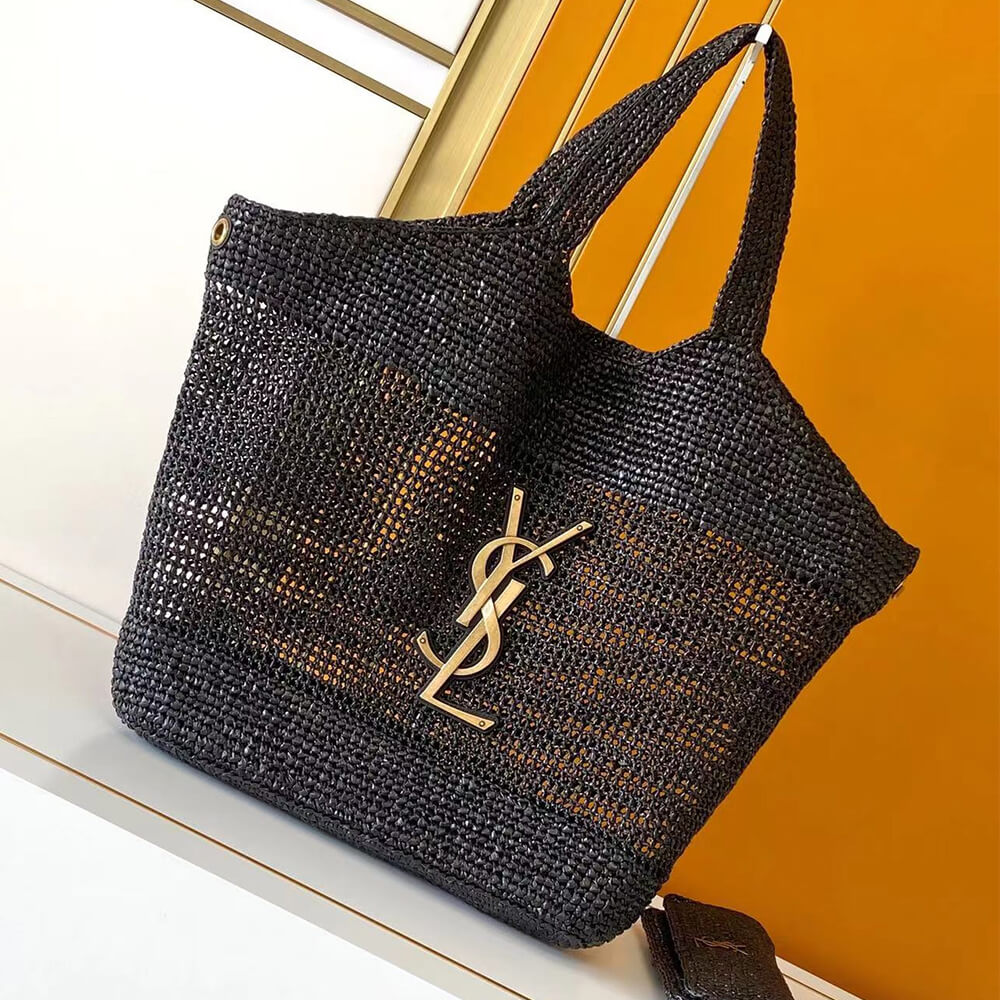 Y51 ICARE SHOPPING BAG IN RAFFIA(HIGH-END GRADE)