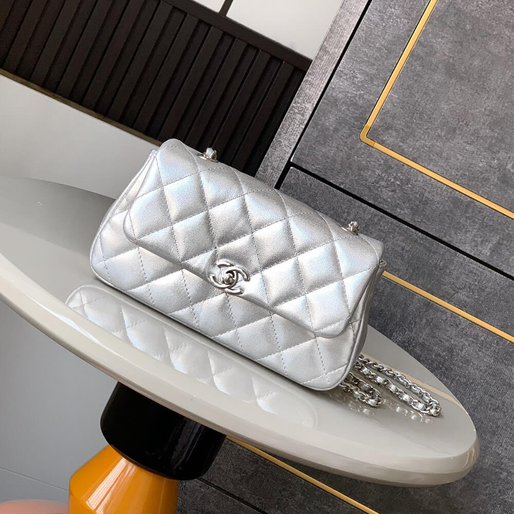Ch**el FLAP PHONE HOLDER WITH CHAIN(HIGH-END GRADE)