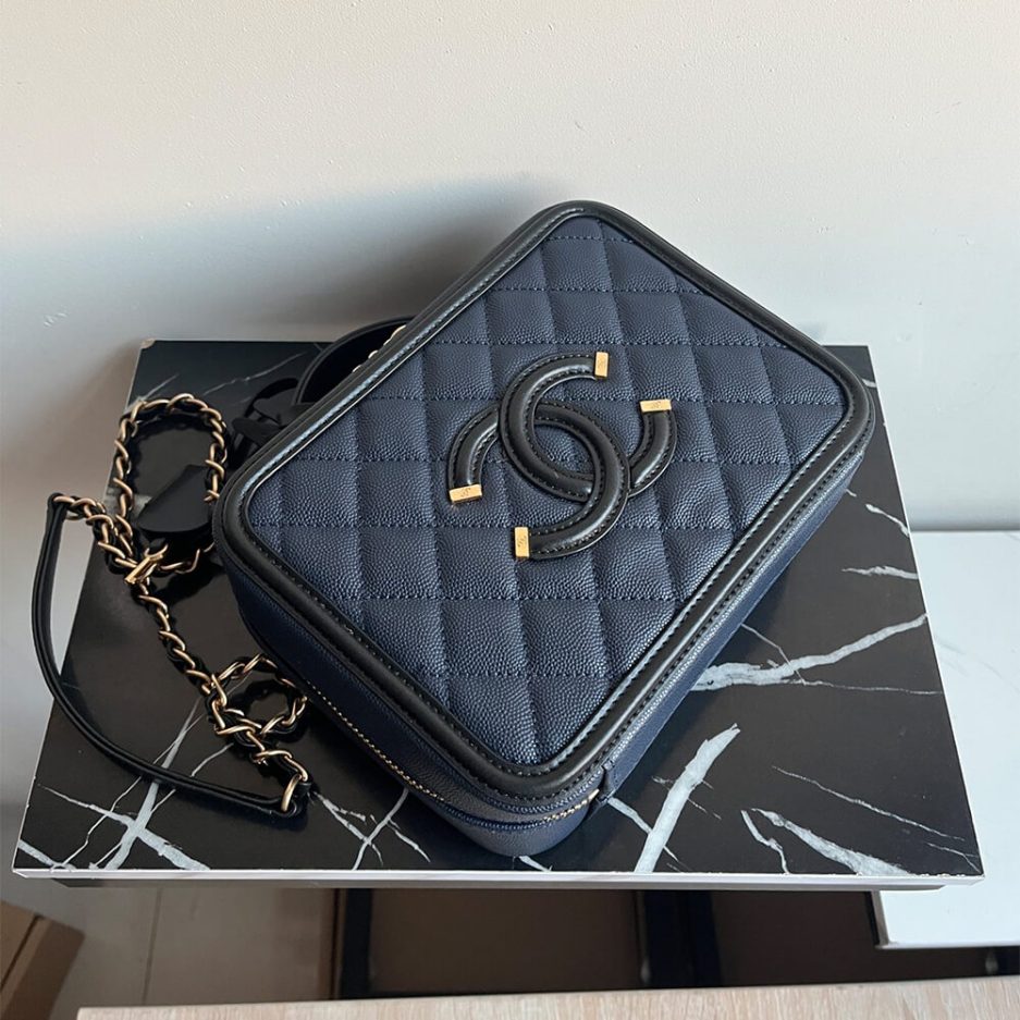 Ch**el Medium Filigree Makeup Case