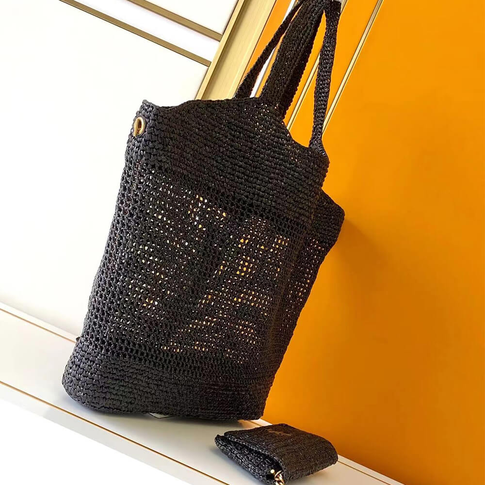 Y51 ICARE SHOPPING BAG IN RAFFIA(HIGH-END GRADE)