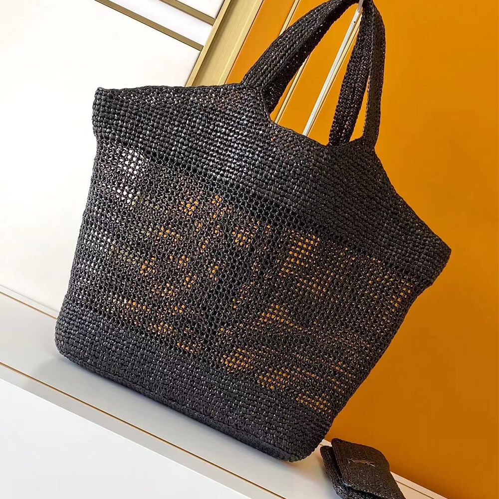 Y51 ICARE SHOPPING BAG IN RAFFIA(HIGH-END GRADE)