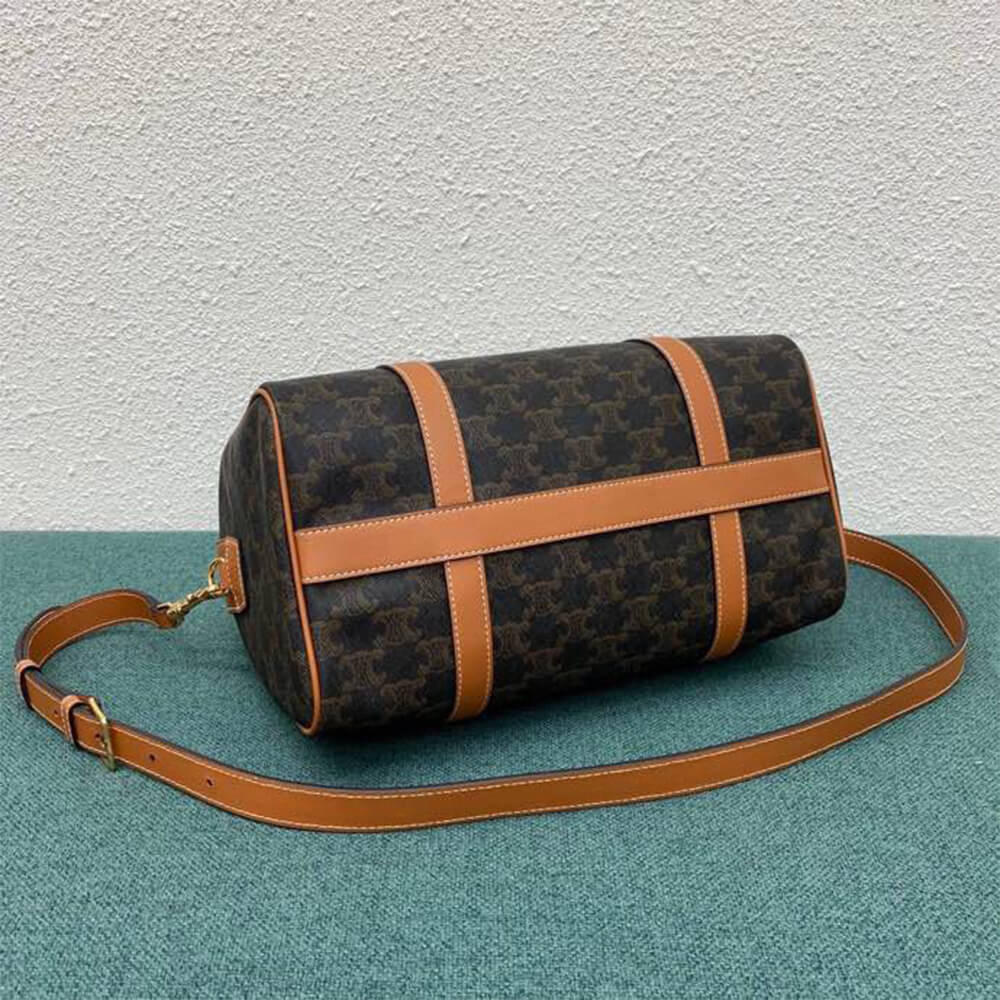 Ce1i*e Large Boston IN Triomphe Canvas and calfskin