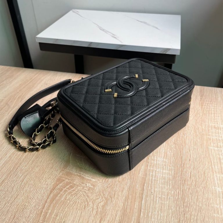 Ch**el Medium Filigree Makeup Case