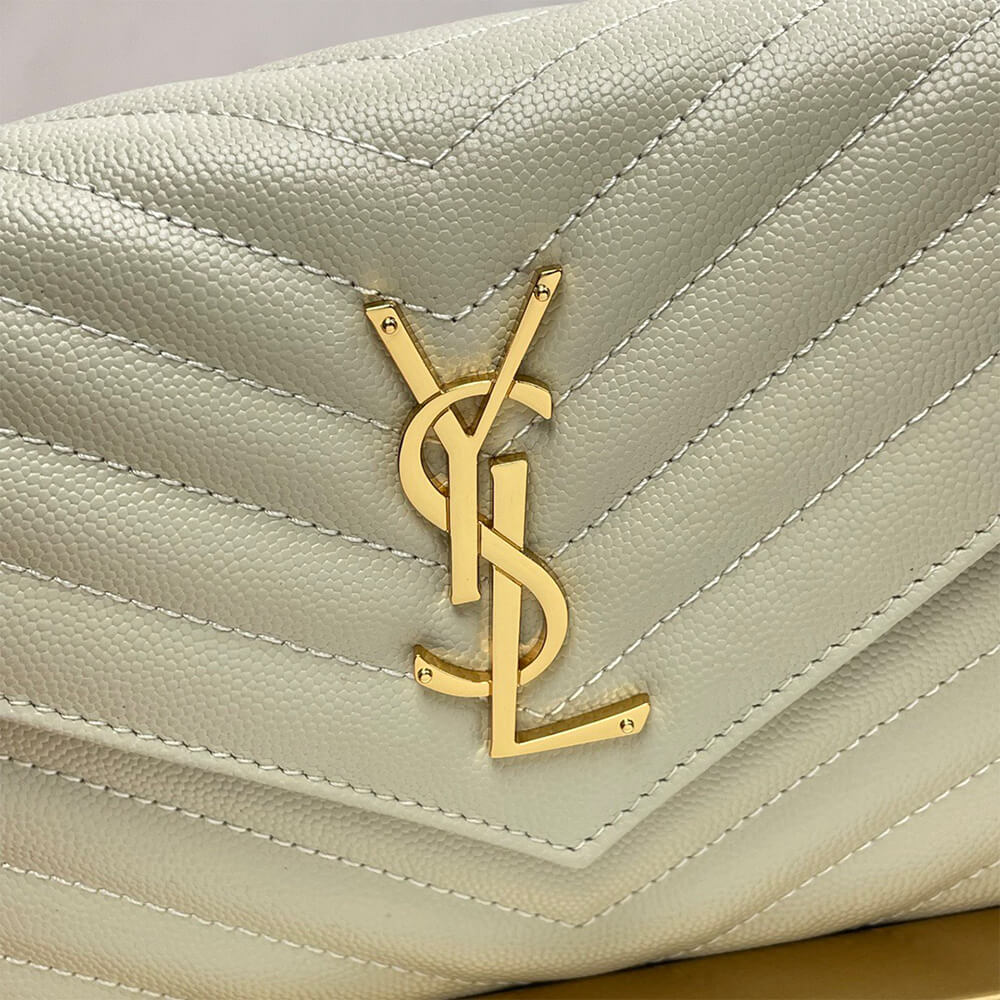Y51 classic cassandre chain wallet in grain de poudre leather