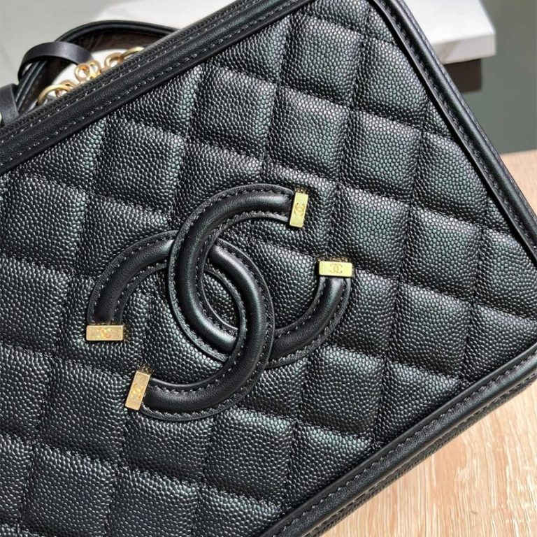 Ch**el Medium Filigree Makeup Case