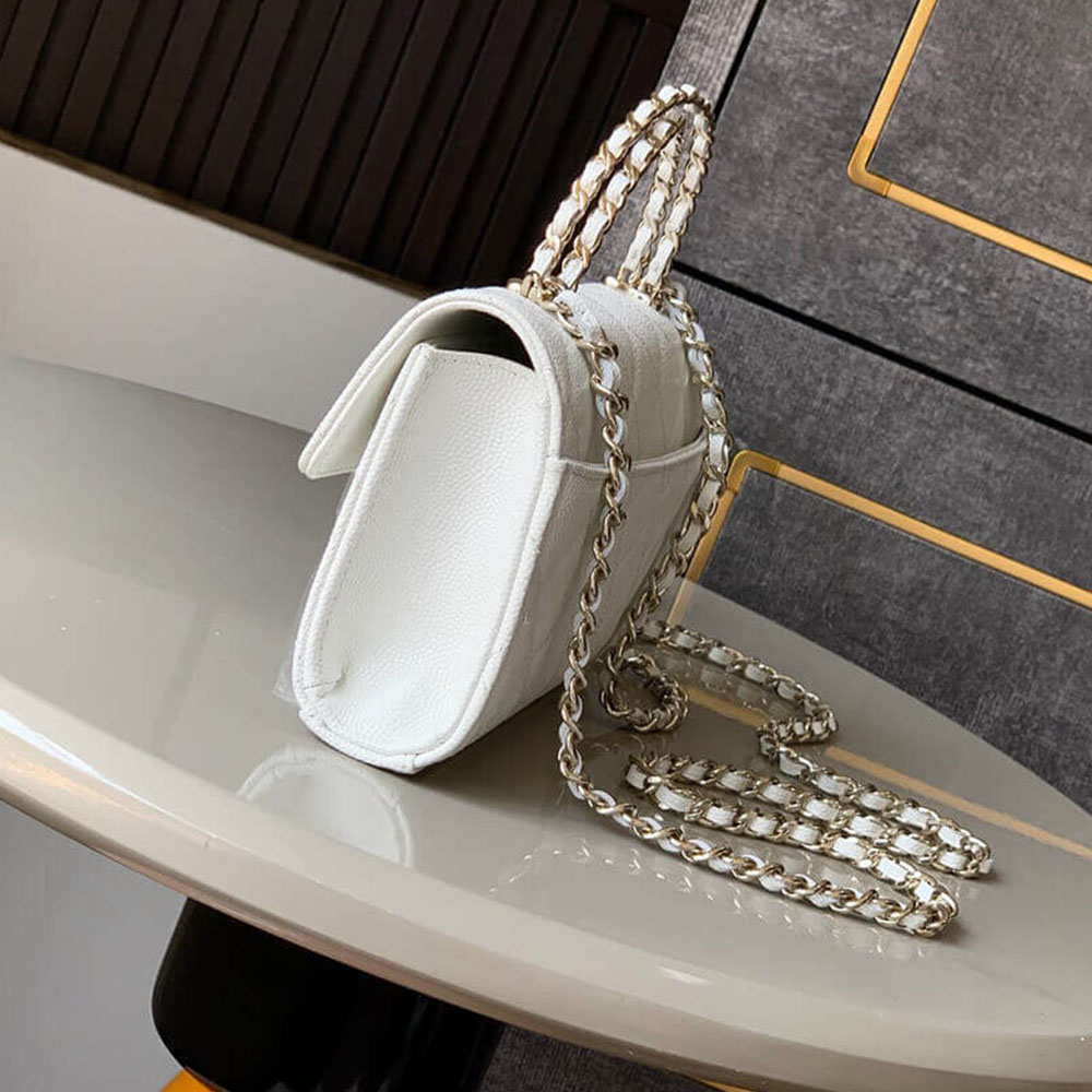 Ch**el Large Flap Bag With Top Handle(high-end grade)
