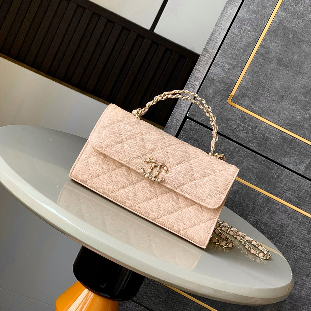 Ch**el Large Flap Bag With Top Handle(high-end grade)