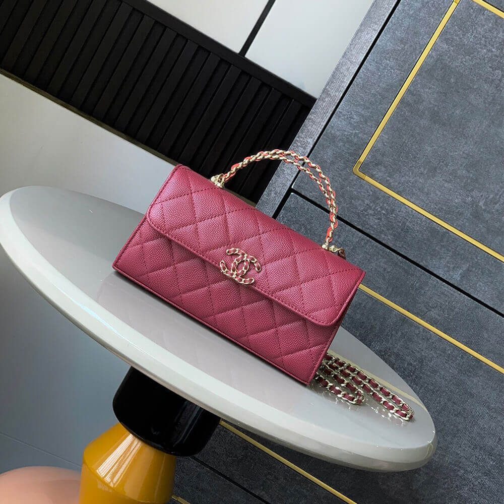 Ch**el Large Flap Bag With Top Handle(high-end grade)