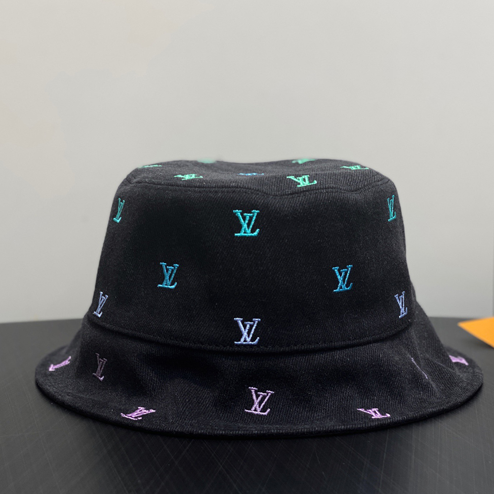 LV BLASON SHADING DENIM REVERSIBLE BUCKET HAT