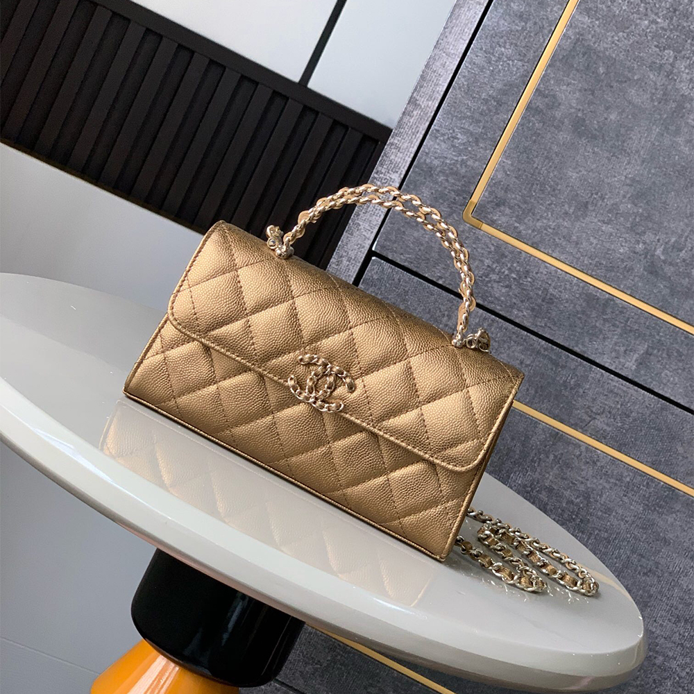 Ch**el Large Flap Bag With Top Handle(high-end grade)