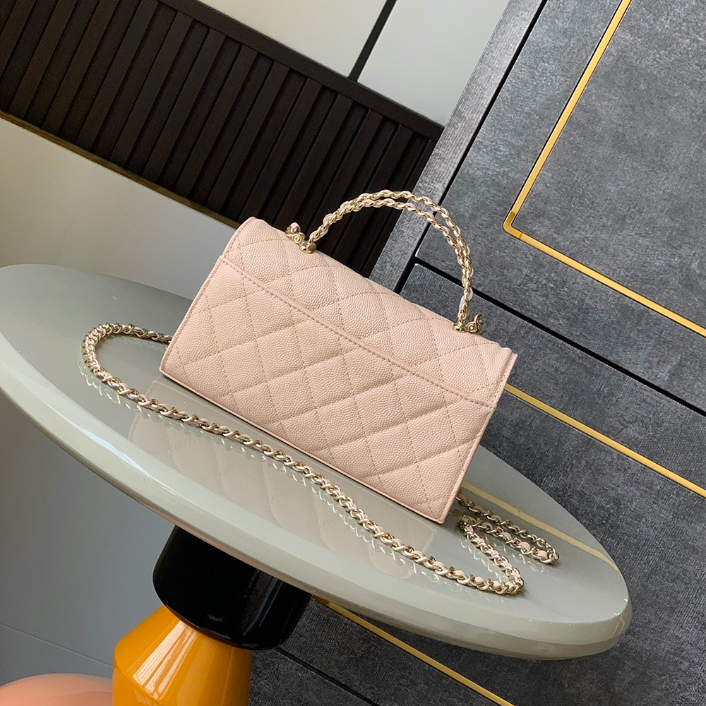 Ch**el Large Flap Bag With Top Handle(high-end grade)