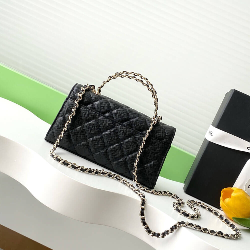 Ch**el Large Flap Bag With Top Handle(high-end grade)