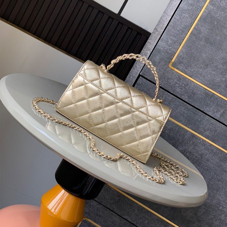 Ch**el Large Flap Bag With Top Handle(high-end grade)