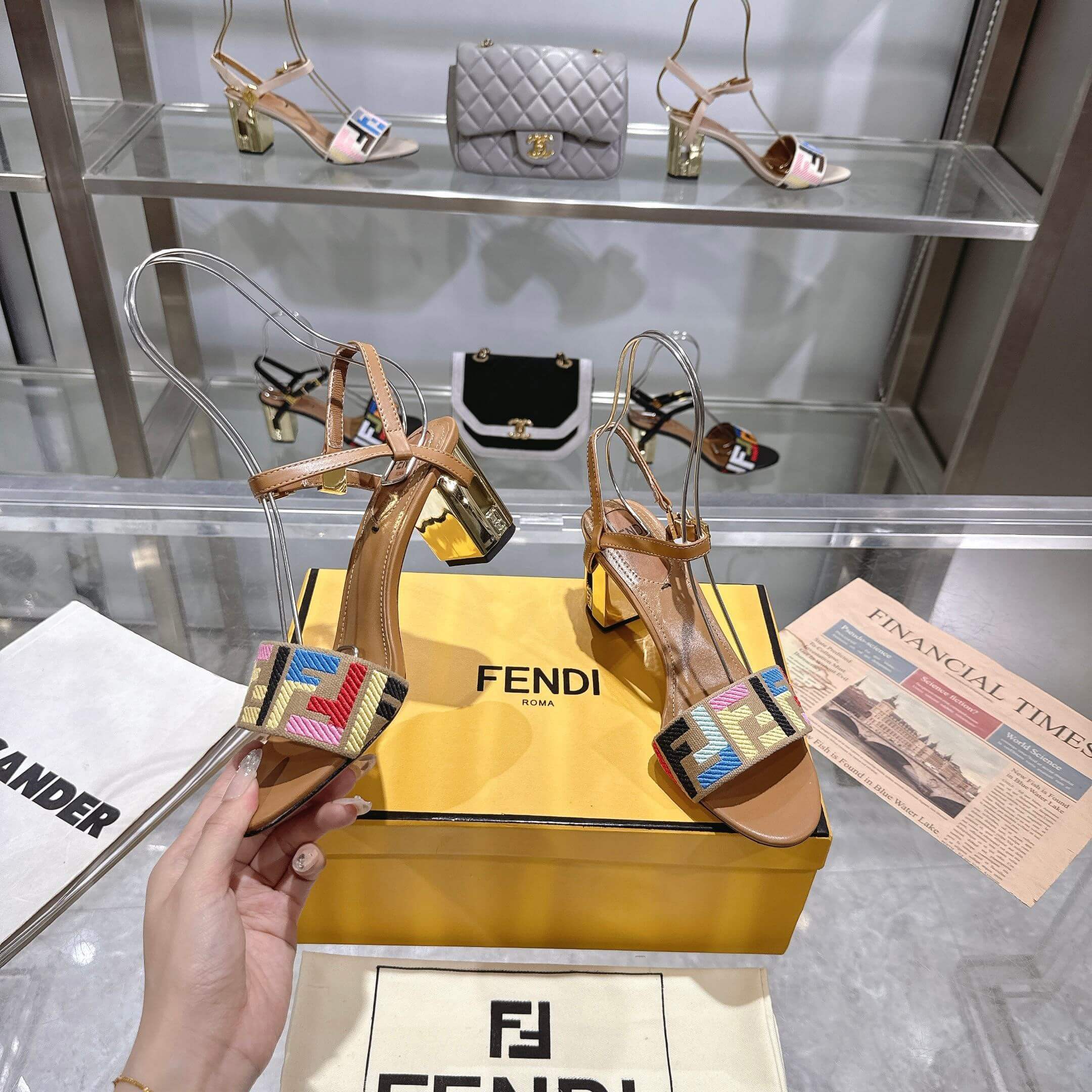 F**di FF high-heeled sandals