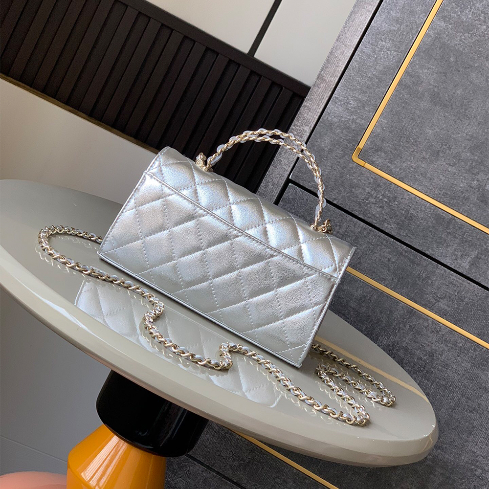 Ch**el Large Flap Bag With Top Handle(high-end grade)