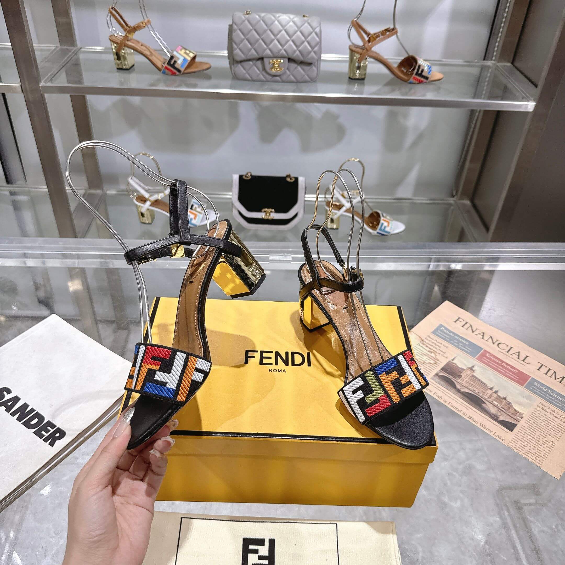 F**di FF high-heeled sandals