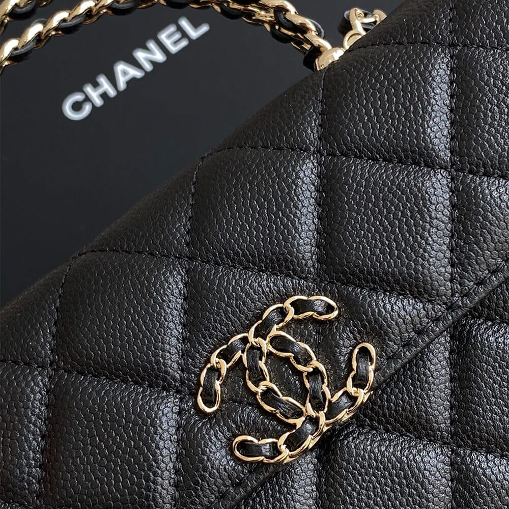 Ch**el Large Flap Bag With Top Handle(high-end grade)