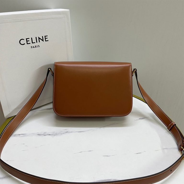 Ce1i*e CLASSIQUE TRIOMPHE BAG in shiny calfskin(HIGH-END GRADE)
