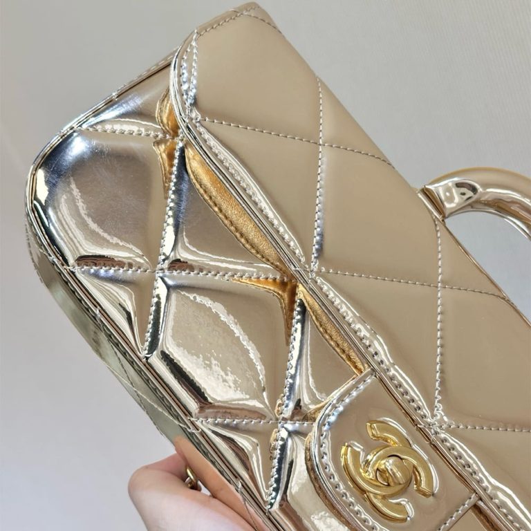 Ch**el Large Flap Bag With Top Handle(high-end grade)