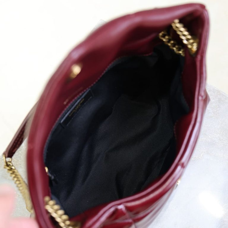 Y51 PUFFER small in shinny leather bag(HIGH-END GRADE)
