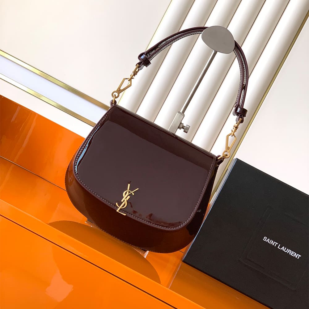 Y51 Mini VOLTAIRE TOP HANDLE bag in patent leather(HIGH-END GRADE)