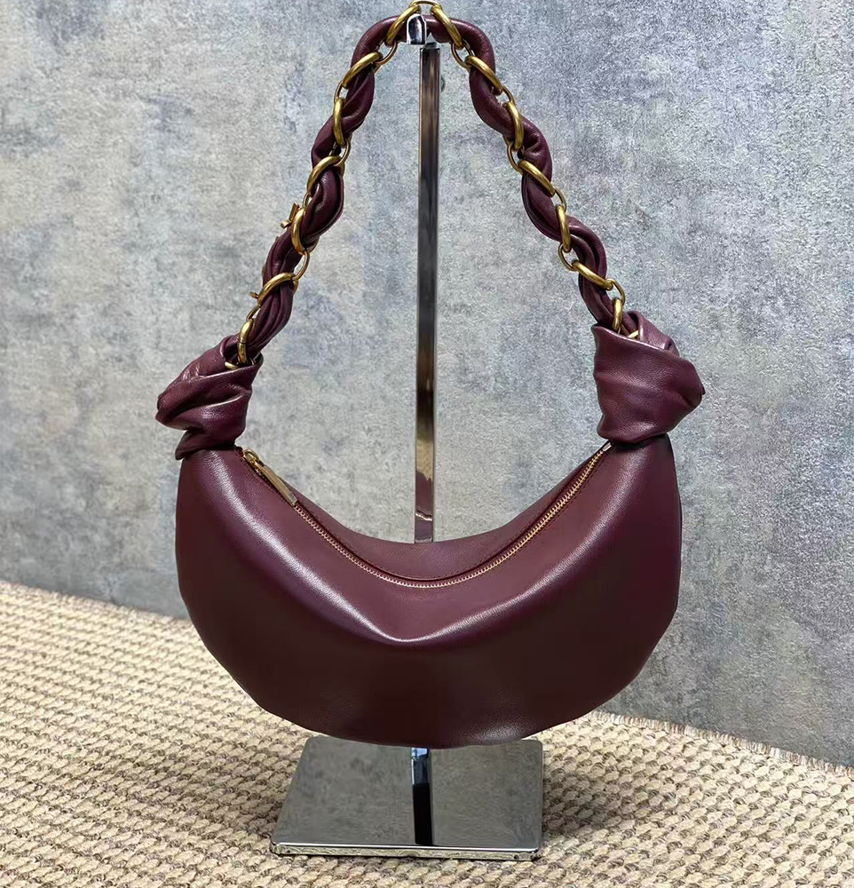 Y51 AMALIA Mini Lambskin Hobo Handbag(HIGH-END GRADE)