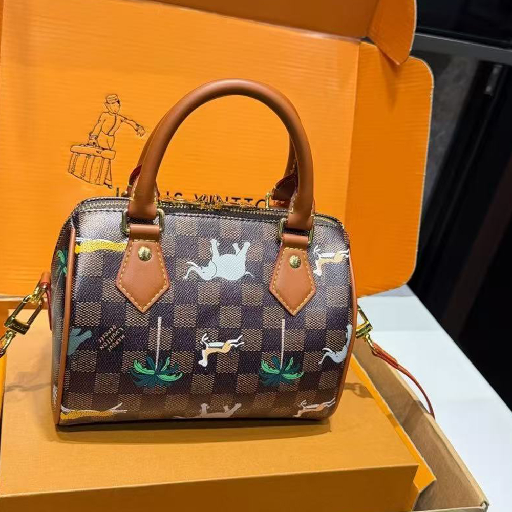 SPEEDY BANDOULIÈRE 18 handbag – LV X THE DARJELING LIMITED series(HIGH-END GRADE)