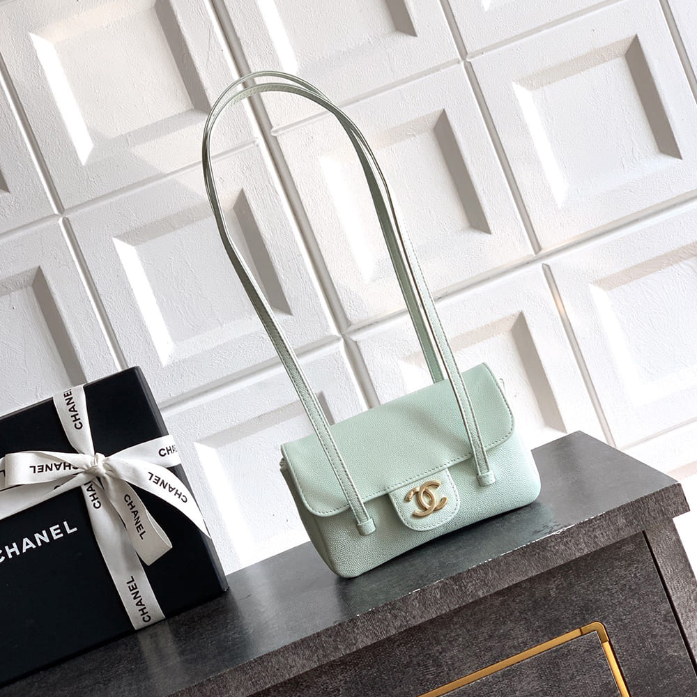 Ch**el Clutch with Leather Strap(HIGH-END GRADE)