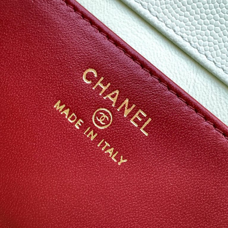 Ch**el Clutch with Leather Strap(HIGH-END GRADE)