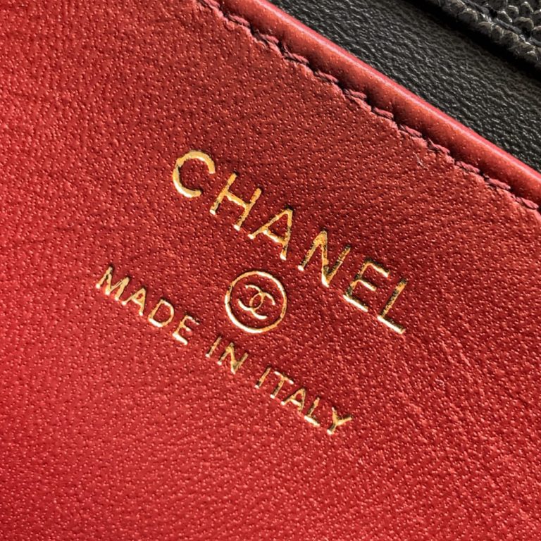 Ch**el Clutch with Leather Strap(HIGH-END GRADE)