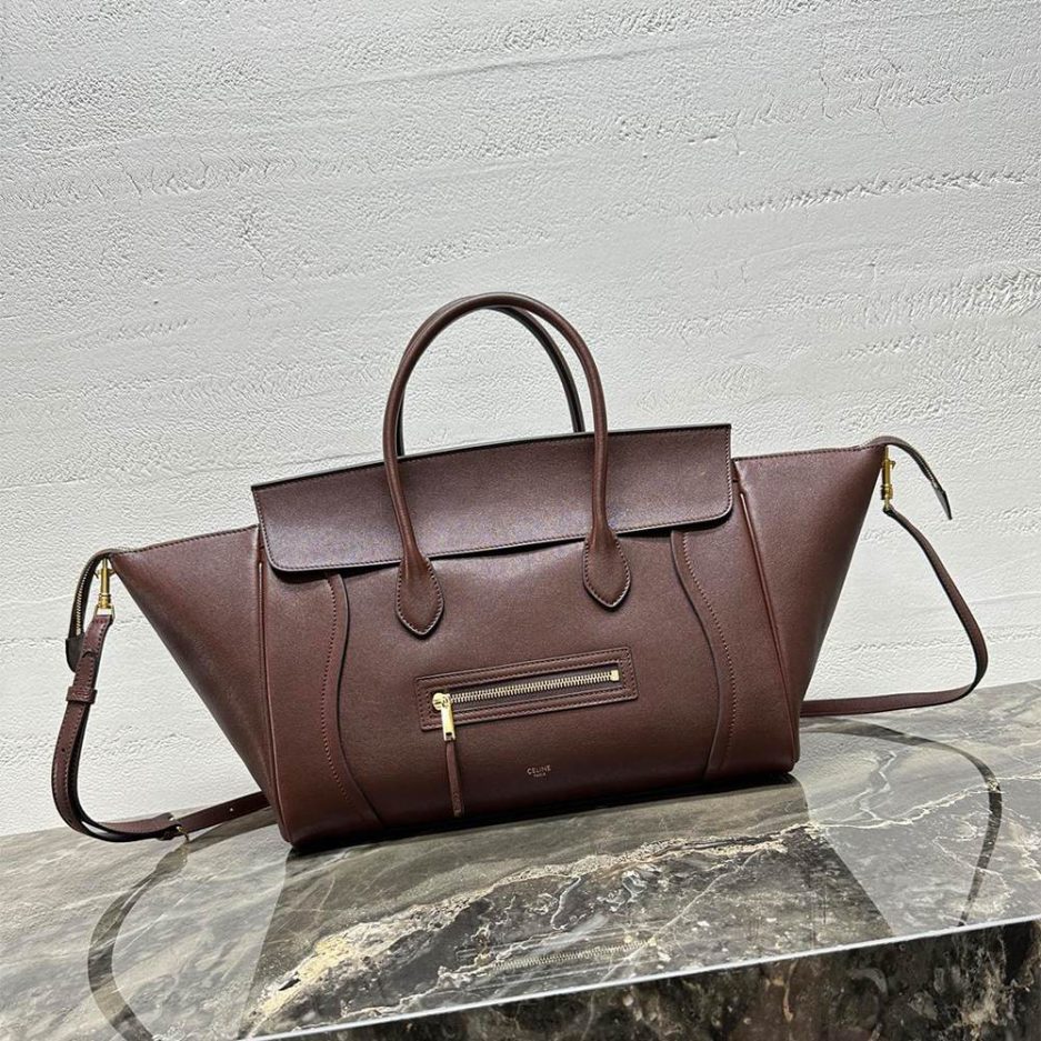 Ce1i*e LUGGAGE IN S*pPLE SHINY LAMBSKIN(HIGH-END GRADE)