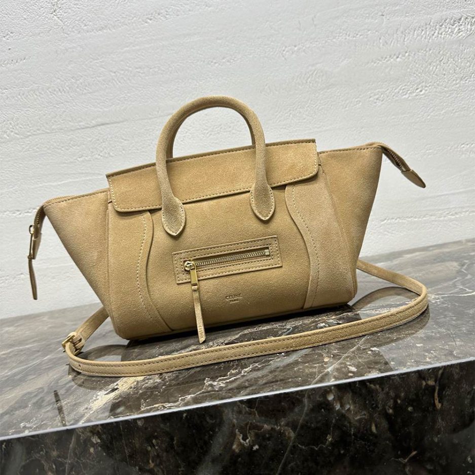Ce1i*e SMALL LUGGAGE IN SUEDE CALFSKIN(HIGH-END GRADE)