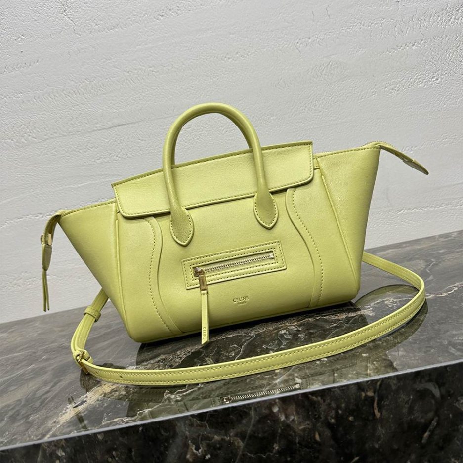 Ce1i*e LITTLE LUGGAGE IN S*pPLE SHINY LAMBSKIN(HIGH-END GRADE)